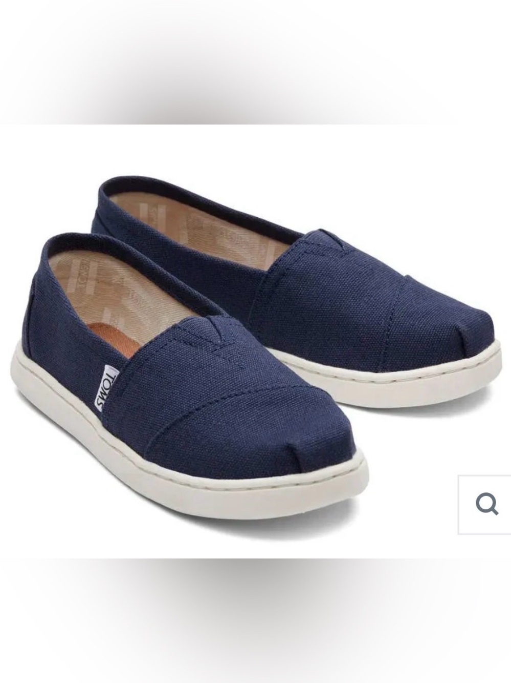 TOMS Navy Canvas Slip-On Sneakers